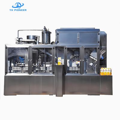 آلة ملء بطاقات الصلب المقاوم للصدأ 304 316 مادة لتغليف العصائر الصحية ضيق 3300mm طول مساحة تصميم محسّن